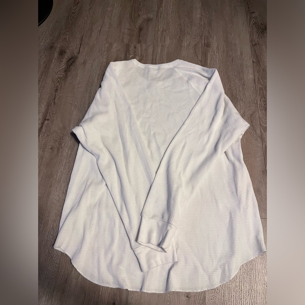 TNA White Ribbed Crew Top - Picture 7 of 7